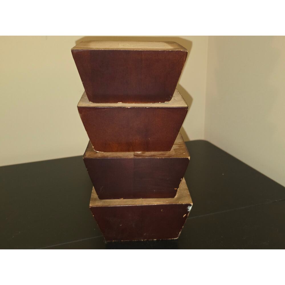 Wooden 4" Replacement Furniture Couch Chair Pedestal Sofa Legs Set Of 4